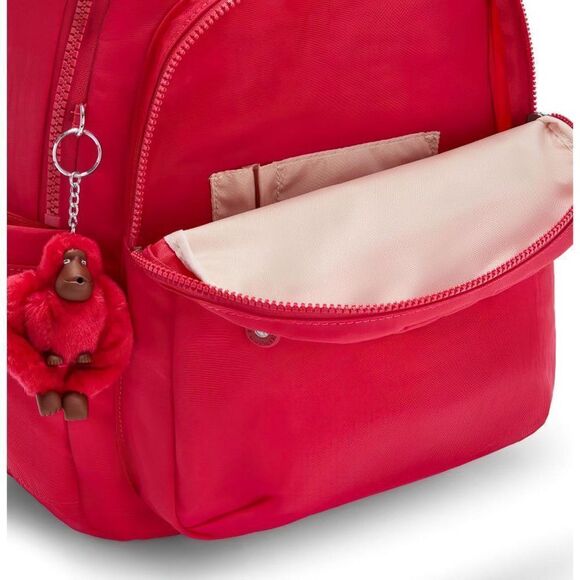 Kipling Seoul Large 15" Laptop Backpack Red Rouge - Picture 12 of 16